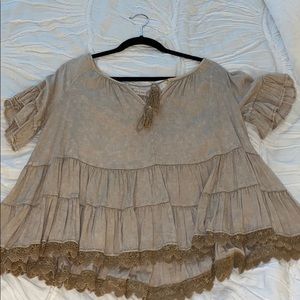 Flowy tan blouse